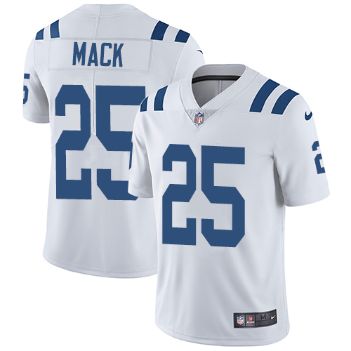 Indianapolis Colts #25 Limited Marlon Mack White Nike NFL Road Youth Vapor Untouchable jerseys->youth nfl jersey->Youth Jersey
